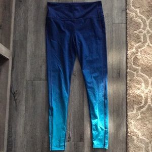 Athleta Blue Ombré Leggings